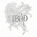 love lineart "(∂ + m) ψ = 0" and the words “ubi tu, ibi ego” with a script font tattoo design idea