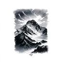 Mont Blanc tattoo design idea