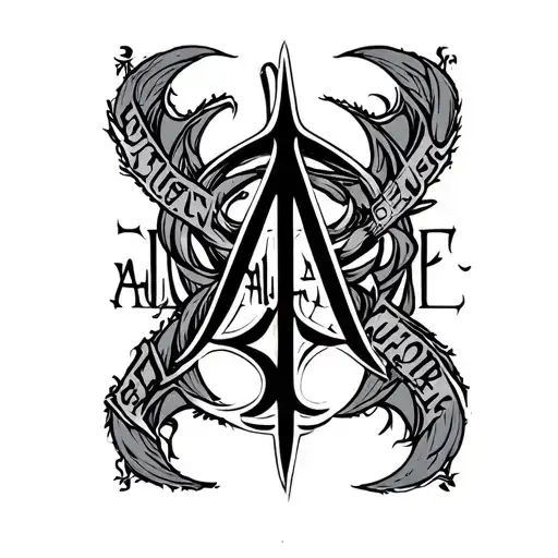 Aliyah Ajax ambigram tattoo tattoo design idea