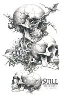 skull inside tattoo design idea