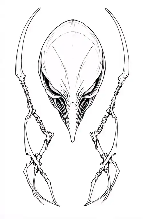 xenomorph Alien from Alien movie tattoo design idea