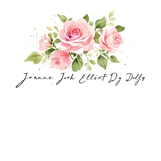 "Joanne Josh Elliot Daisy Dolly" roses intertwined tattoo design idea