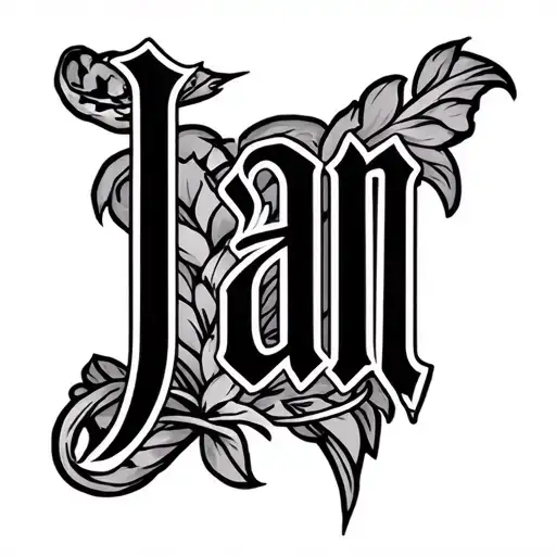 Ian my son's name incorporated tattoo design idea