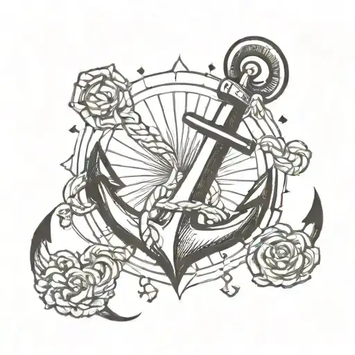 anchor number 143 tattoo design idea