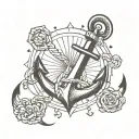 anchor number 143 tattoo design idea
