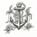 anchor number 143 tattoo design idea
