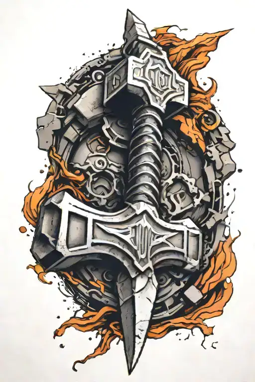 Thor's Hammer tattoo design idea