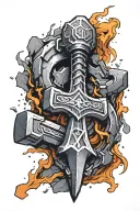 Thor's Hammer tattoo design idea