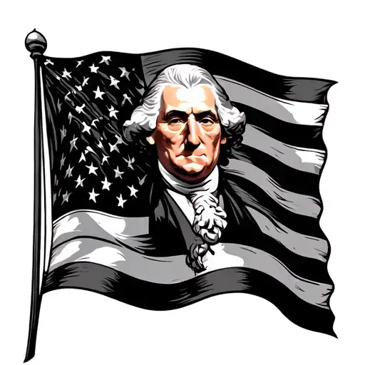 president flag 1776 tattoo design idea
