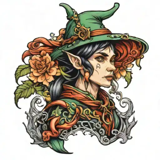elf tattoo design idea
