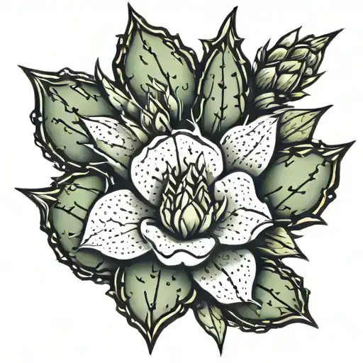 California prickly pear tattoo design idea