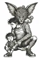 father son tattoo tattoo design idea