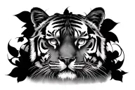 tiger eyes tattoo design idea