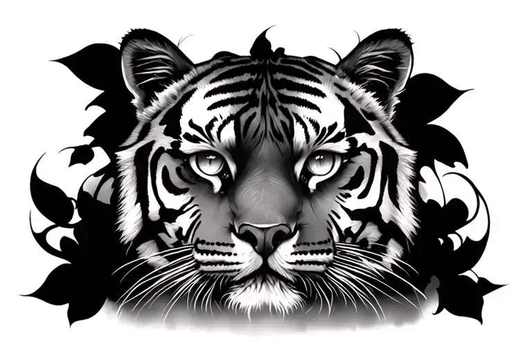 tiger eyes tattoo design idea