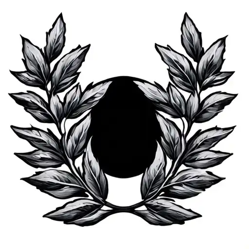 laurel wreath tattoo design idea