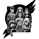 90s cartoon characters tattoo design idea