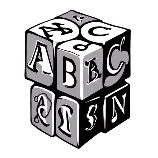 Abc Blocks tattoo design idea
