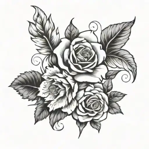 my grandmothers, faith, perseverance, courage tattoo design idea
