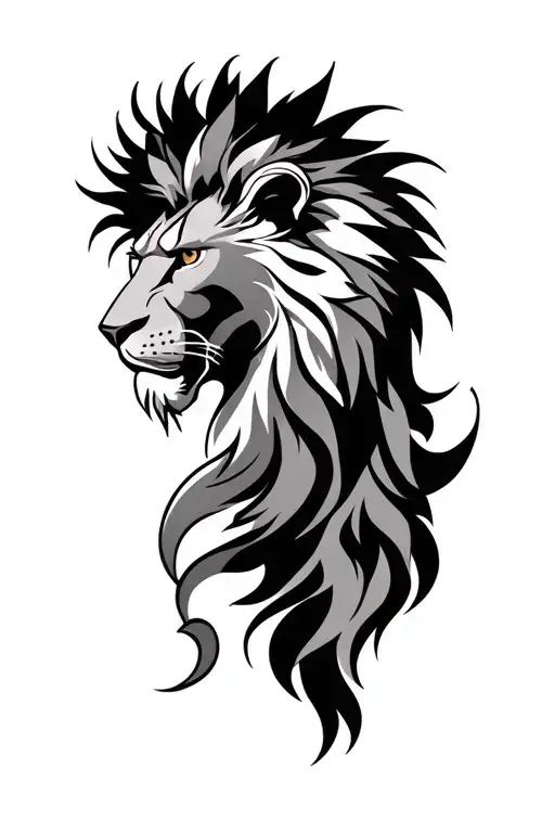 Lion Spartan Gemini tattoo design idea