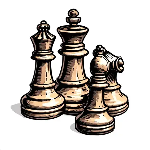 knight chess pieces tattoo design idea