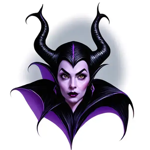 disney maleficent tattoo design idea