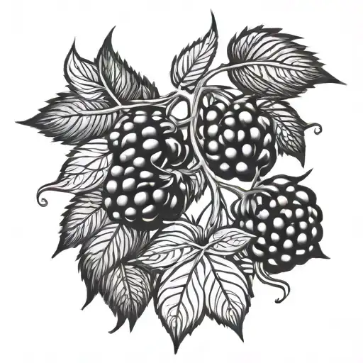 blackberry vine long abstract design tattoo design idea
