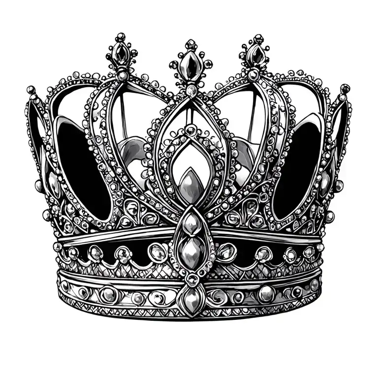 princess tiara tattoo design idea
