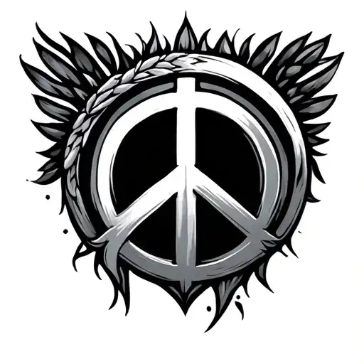 protect your peace symbol tattoo design idea