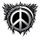 protect your peace symbol tattoo design idea