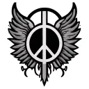 protect your peace symbol tattoo design idea