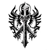 Black templars warhammer 40k tattoo design idea