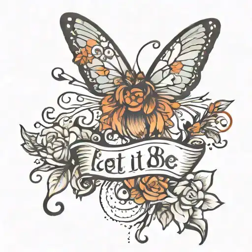 let it be then let it go tattoo design idea