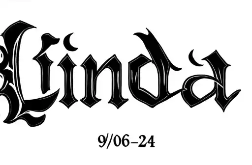 "Linda 9/06/24
Gilbert 3/06/25" tattoo design idea
