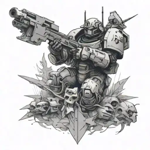 the reinforcement stratagem from helldivers tattoo design idea
