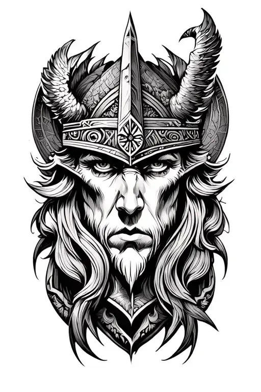 Coverup Norse Mythology tattoo design idea