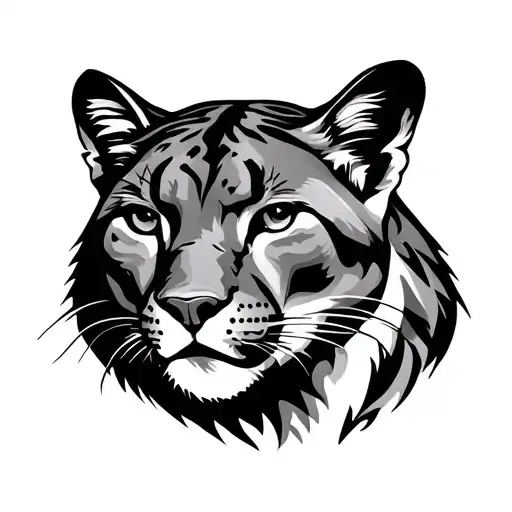 Cougar tattoo design idea