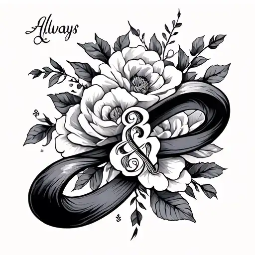 infinity Always & Forever tattoo design idea
