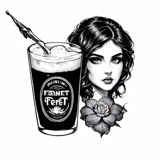 Alíen and Fernet tattoo design idea