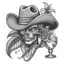tequila shot tattoo design idea