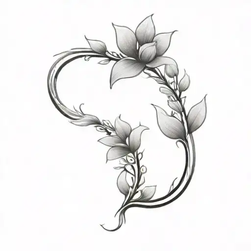 Filler Floral tattoo design idea