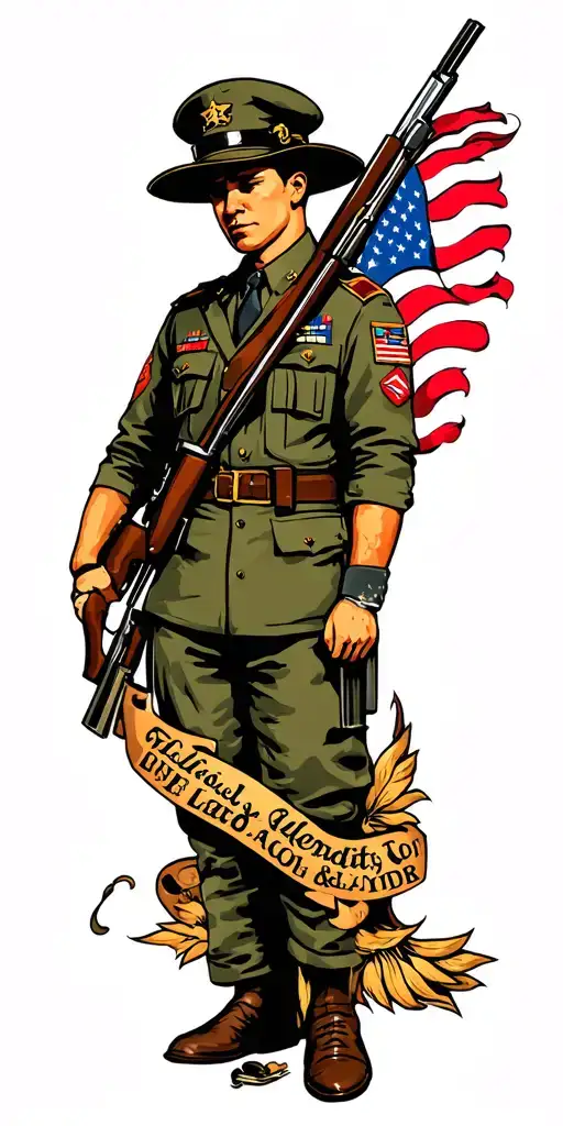 military tattoo design idea