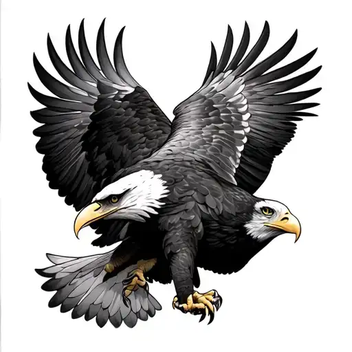 American Bald Eagle tattoo design idea