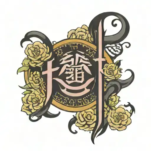 Chinese lettering Fuck Cancer zodiac symbol tattoo design idea