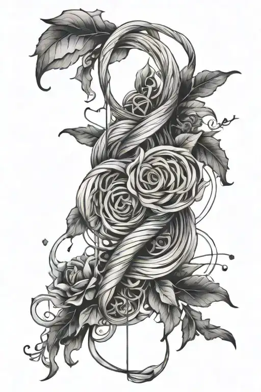 red fate string theory tattoo design idea