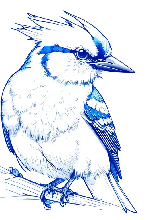 Bluejay tattoo design idea