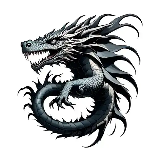 air dragon tattoo design idea