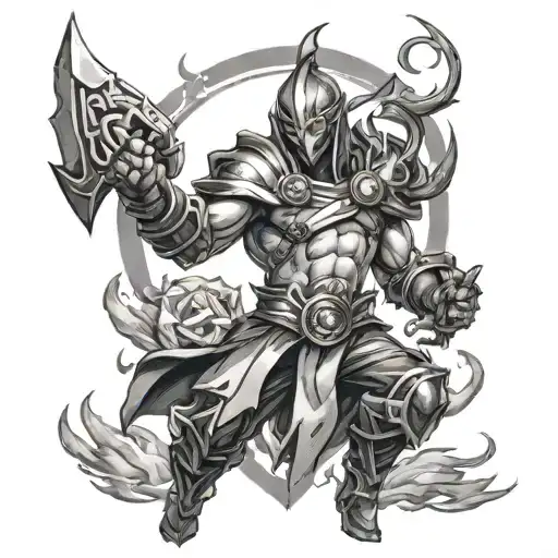 arcane league of legends tattoo design idea