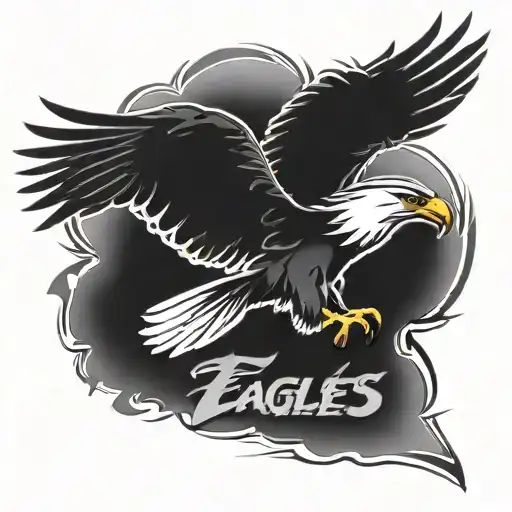 Philadelphia eagles with loving memory of my dad passed away in 2018 tattoo design idea