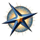 north star tattoo design idea
