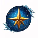 north star tattoo design idea